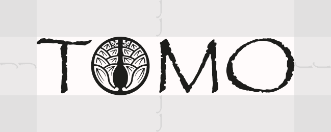 The horizontal Tomo logo with its clearspace
