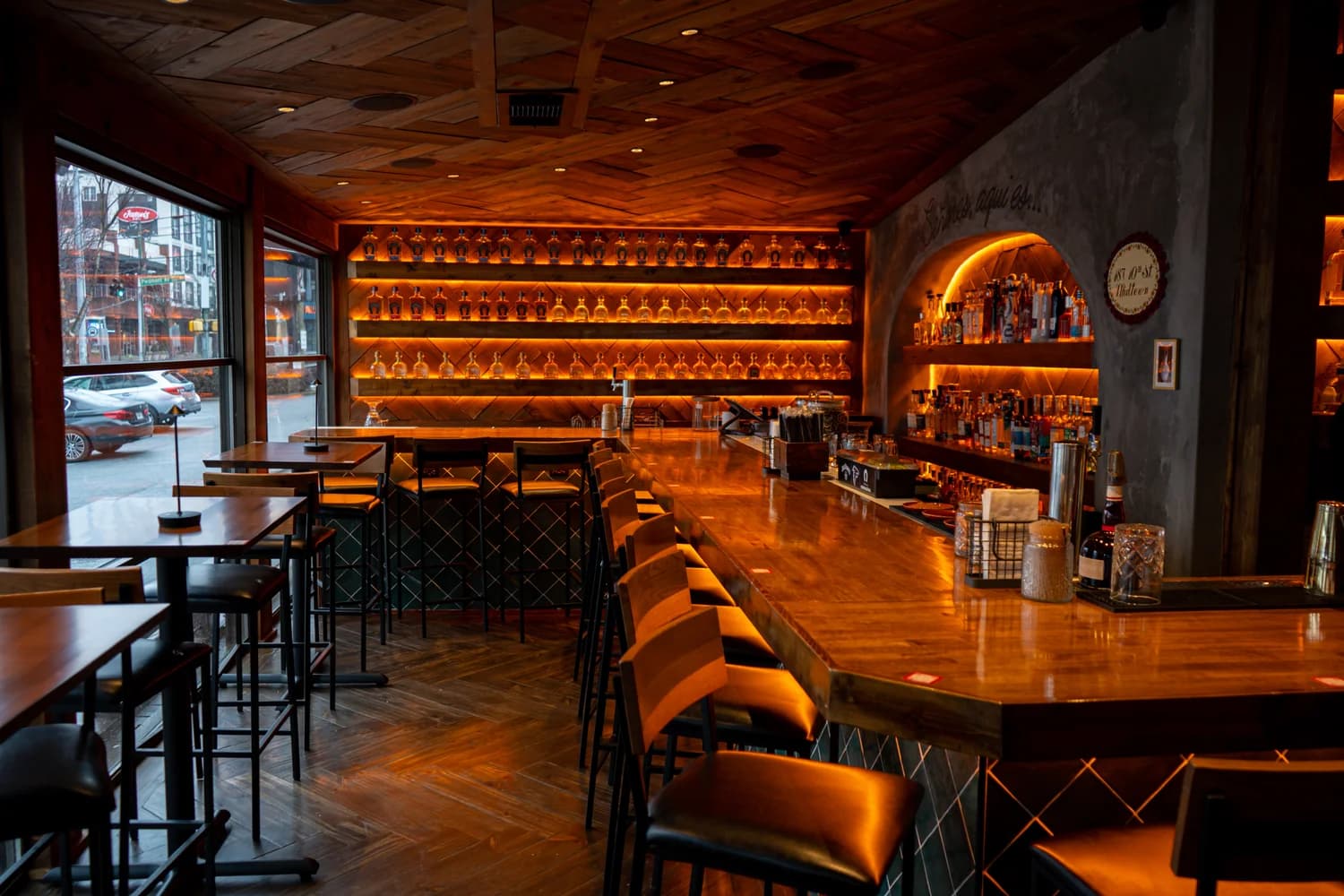 The tequila bar at Zócalo in Midtown Atlanta