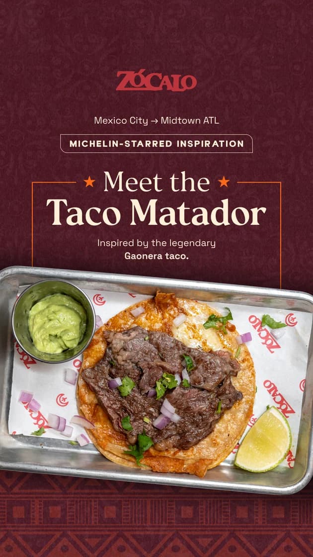 Zócalo Instagram story: Meet the Taco Matador — restaurant content creation by Resto Experience