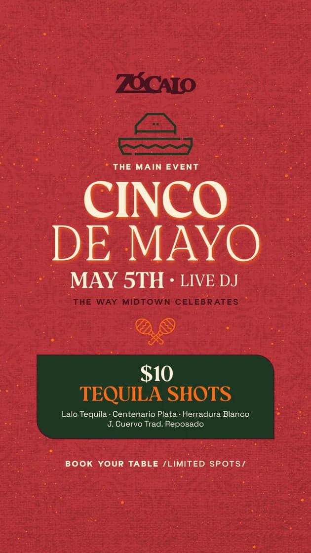 Zócalo Cinco de Mayo story with the brand patterns — restaurant content creation by Resto Experience